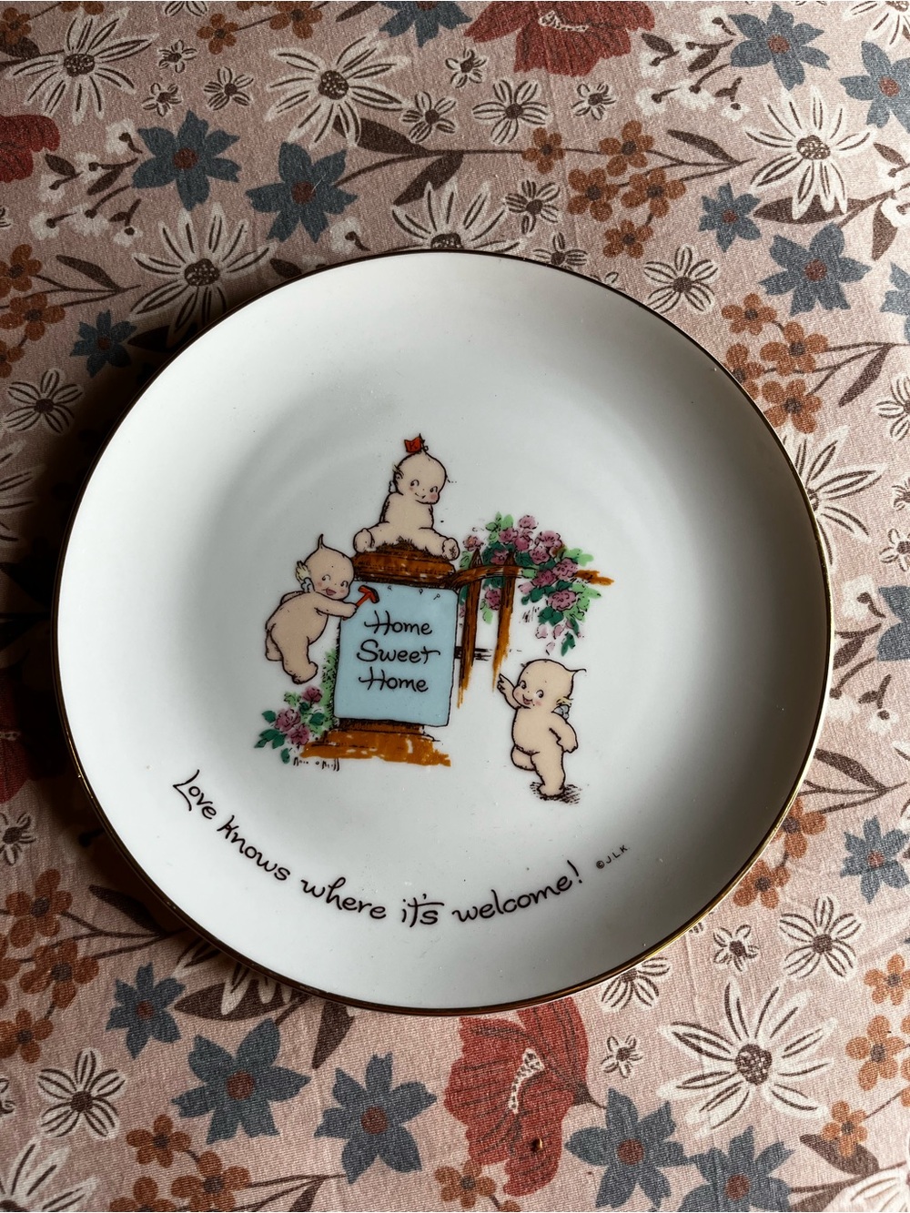 Kewpie Home Sweet Home collectors plate vintage
